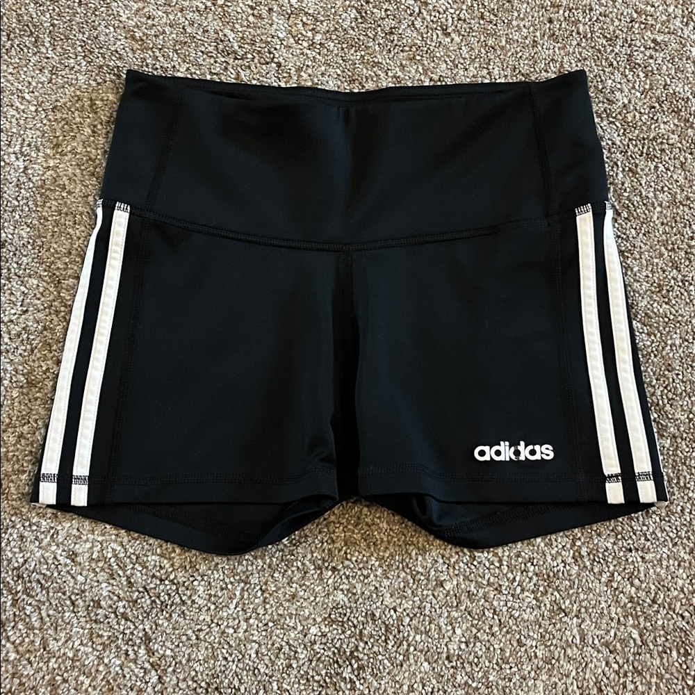 Adidas Women's Black and White Athletic Shorts